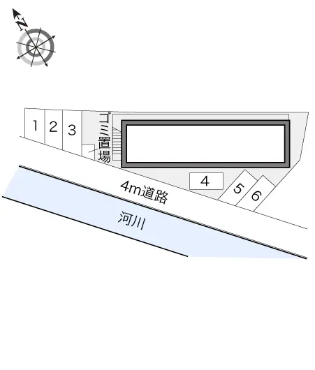 ★手数料０円★川崎市中原区宮内２丁目 月極駐車場